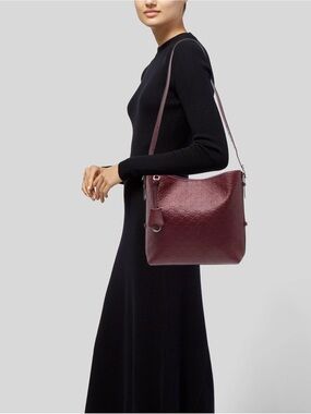 Gucci Deep Wine Embossed GG Shoulder Bag
